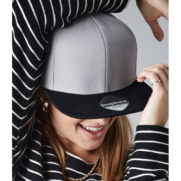 Beechfield Original Flat Peak 6 Panel Snapback Cap Thumbnail