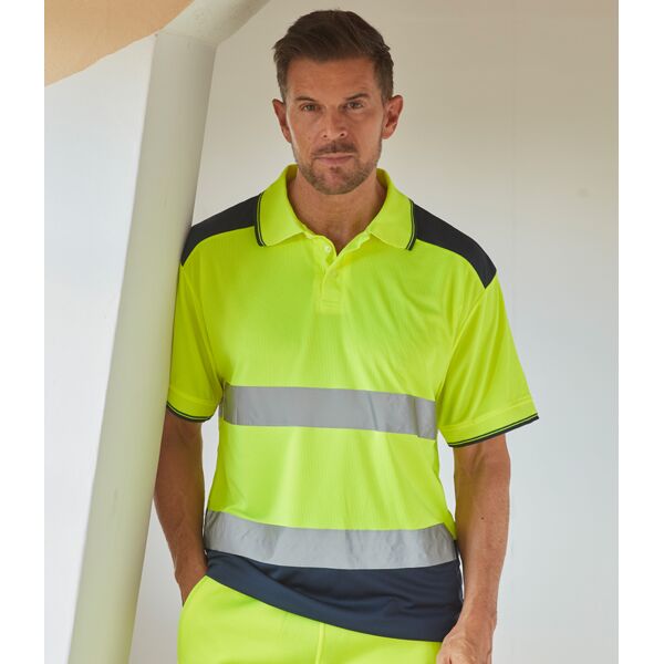 Yoko Two Tone Short Sleeve Polo Shirt Thumbnail