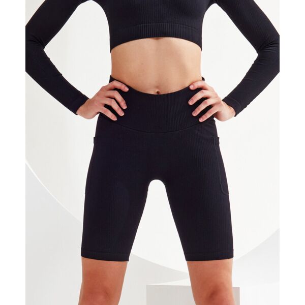 Women’s TriDri® ribbed seamless '3D Fit' cycle shorts Thumbnail