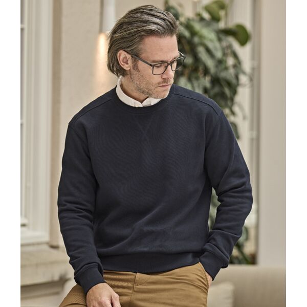 Tee Jays Ribbed Interlock Crew Neck Sweatshirt Thumbnail