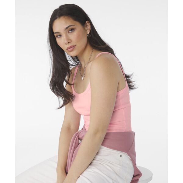 Women’s micro rib spaghetti strap tank Thumbnail