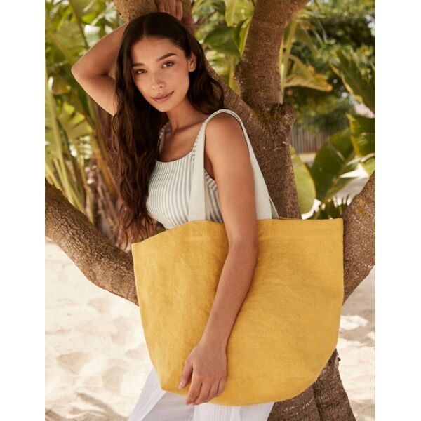 Soft Washed Jute Beach Bag Thumbnail