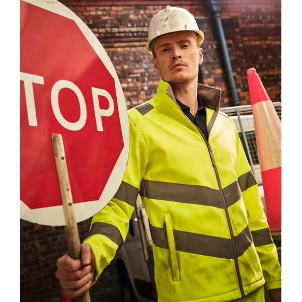Regatta High Visibility Pro Contract Ablaze Soft Shell Jacket Thumbnail