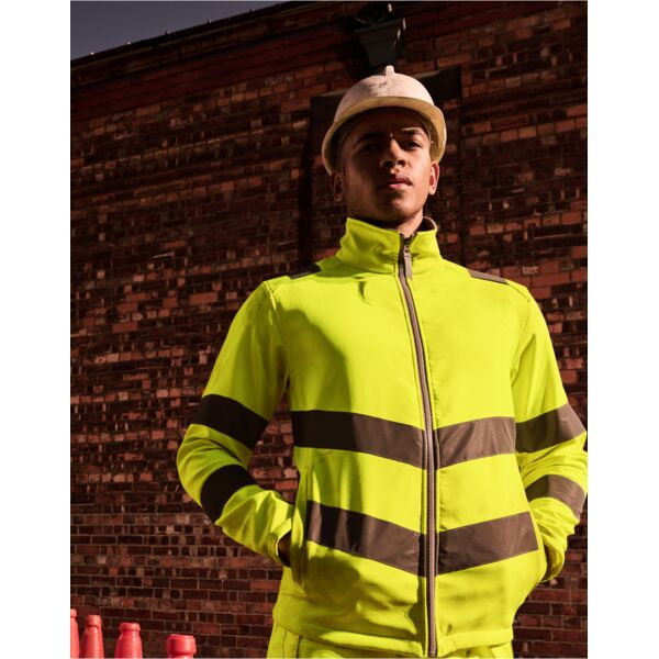 Hi-Vis Pro Contract Ablaze 2 Layer Softshell Jacket (Class 3) Thumbnail