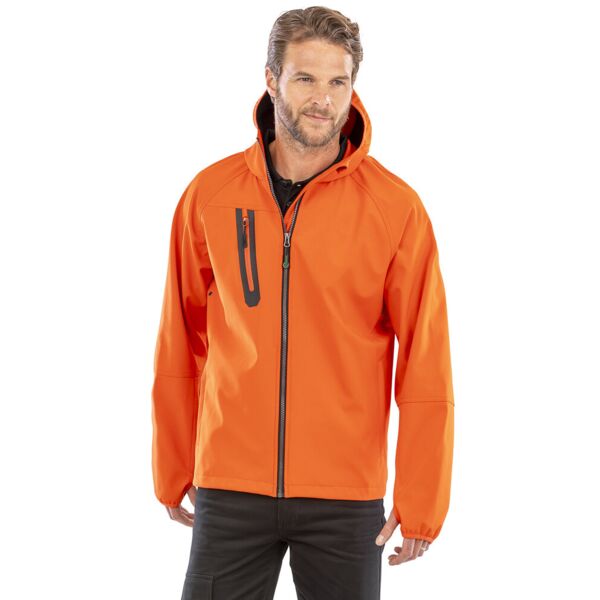 3-layer recycled printable casual hooded softshell Thumbnail