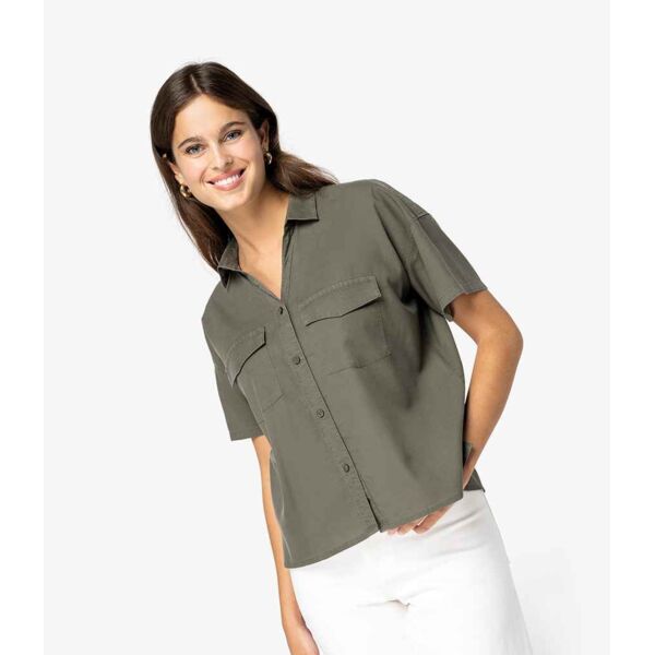 Spasso Ladies Short Sleeve Oversized TENCEL™ Shirt Thumbnail