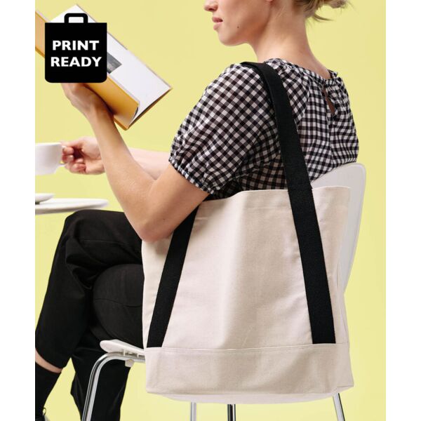 Dakota recycled contrast strap tote Thumbnail