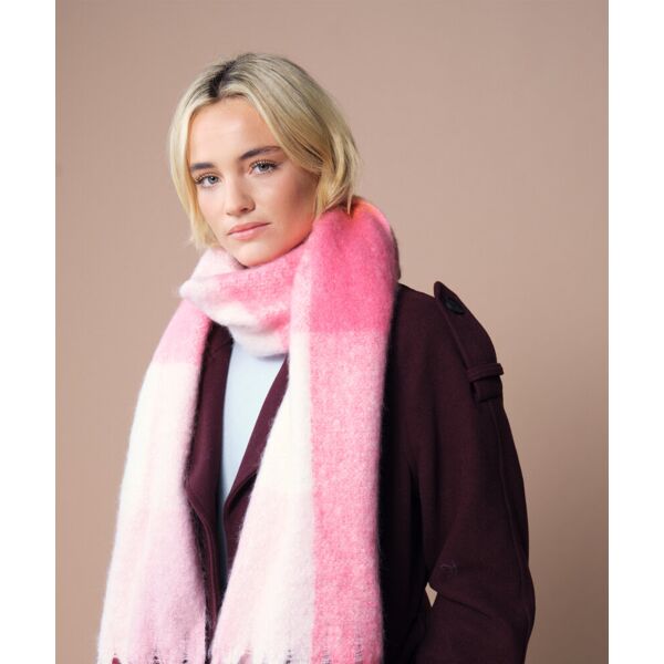 Fluffy check scarf Thumbnail