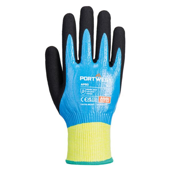 Cut D13 Nitrile aqua gloves (AP50) Thumbnail