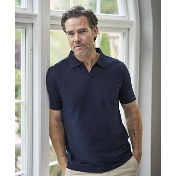 Luxury stretch v-neck polo (1404) Thumbnail