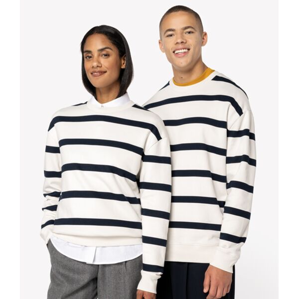 Native Spirit Unisex Striped Crew Neck Sweatshirt Thumbnail