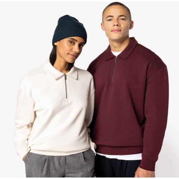 Native Spirit Unisex 1/4 Zip Sweatshirt with Polo Collar Thumbnail