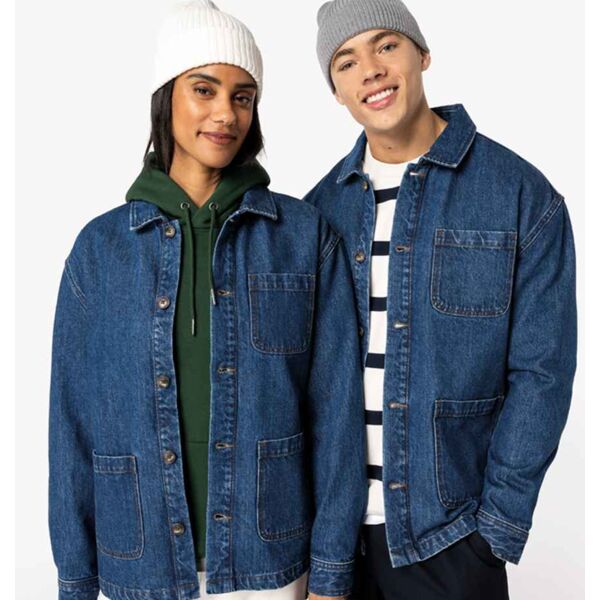 Native Spirit Unisex Dropped Shoulder Denim Jacket Thumbnail