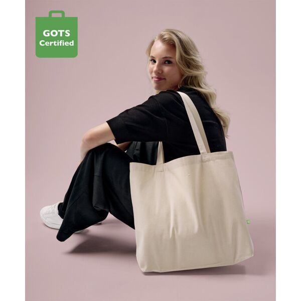 Organic canvas ‘flat base’ landscape shopper Thumbnail