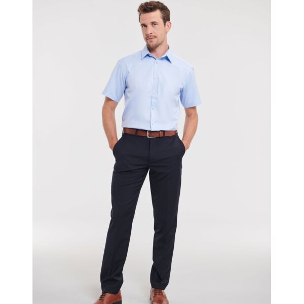 Men's Short Sleeve Tailored Herringbone Shirt Thumbnail