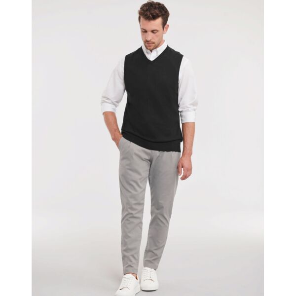 V-Neck Sleeveless Knitted Pullover Thumbnail