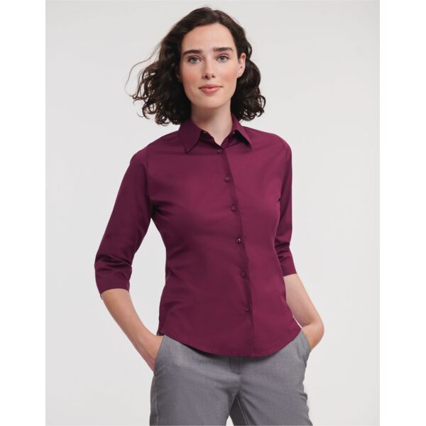 Ladies' 3/4 Sleeve Fitted Stretch Shirt Thumbnail