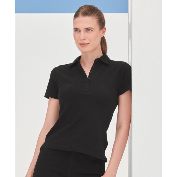 Women's short sleeve stretch polo Thumbnail