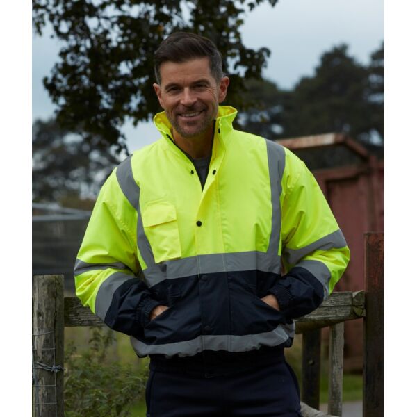 Hi-Vis 2 Tone Bomber Jacket Thumbnail