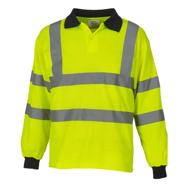 Hi-Vis Long Sleeve Polo Shirt Thumbnail