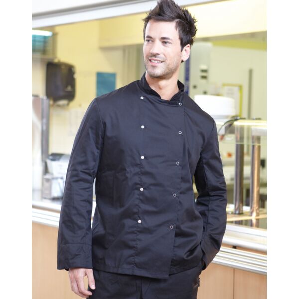 Long Sleeve Chef's Jacket (BK) Thumbnail