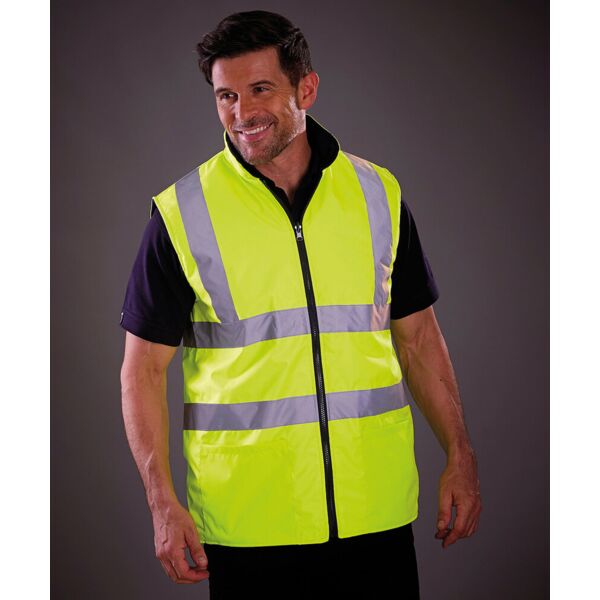 Hi-vis reversible fleece bodywarmer (HV008F) Thumbnail