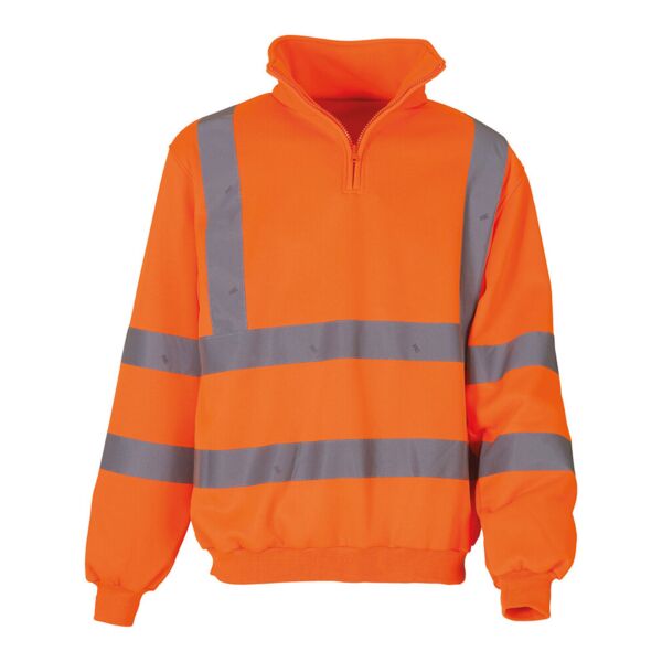 Hi-vis ¼ zip sweatshirt (HVK06) Thumbnail