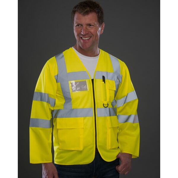Hi-Vis Executive Long Sleeve Waistcoat Thumbnail