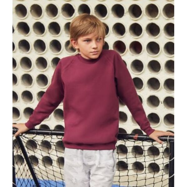 Fruit of the Loom Kids Classic Raglan Sweatshirt Thumbnail