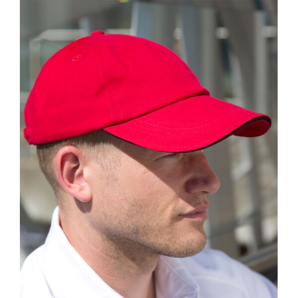 Result Low Profile Heavy Brushed Cotton Cap with Sandwich Peak Thumbnail
