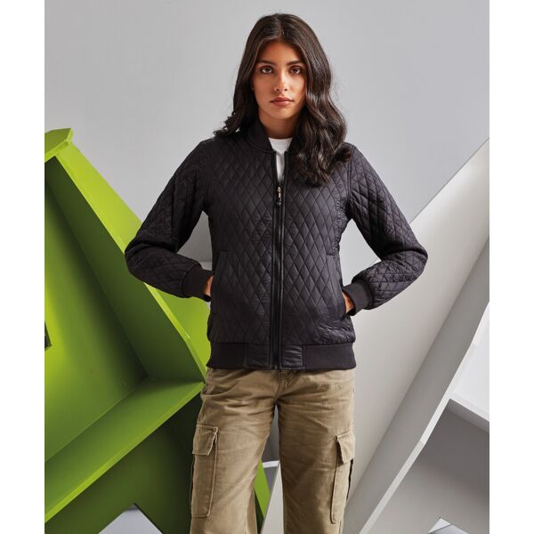 Women's quilted flight jacket Thumbnail