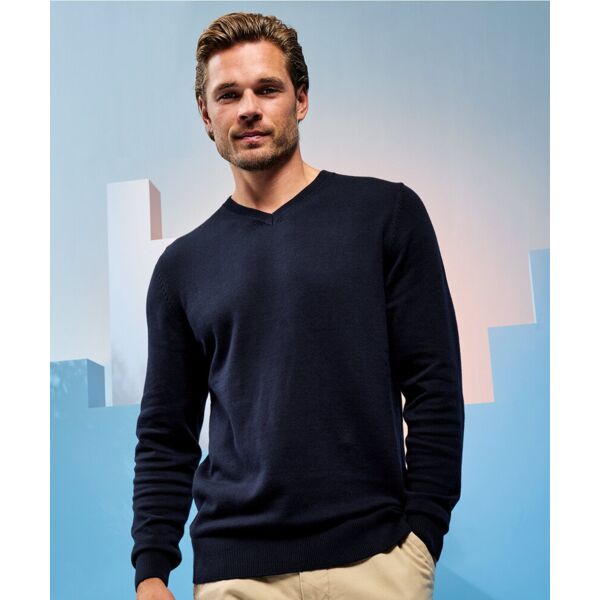 Men's cotton blend v-neck sweater Thumbnail