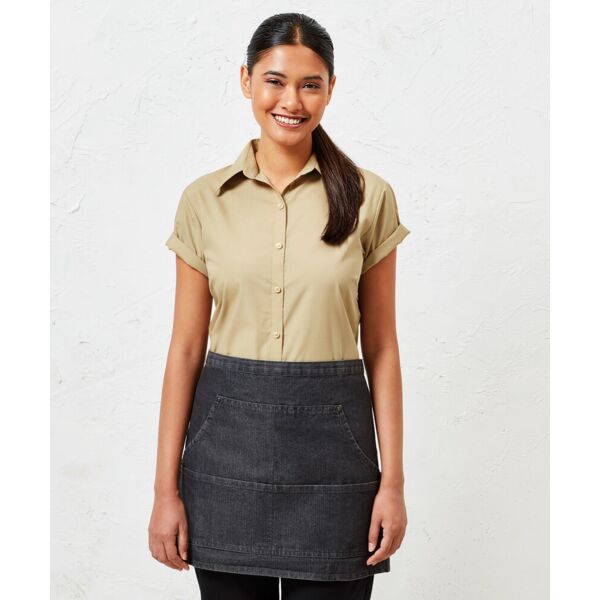 Jeans stitch denim waist apron Thumbnail