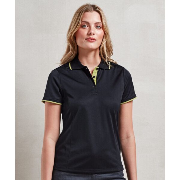 Women's contrast Coolchecker® polo Thumbnail