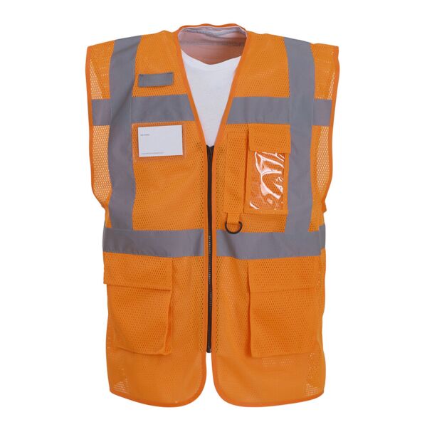 Hi-vis top cool open-mesh executive waistcoat (HVW820) Thumbnail