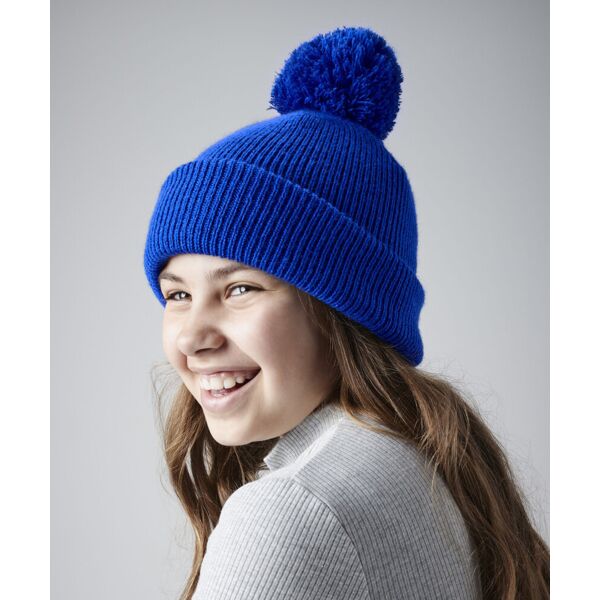 Junior reflective bobble beanie Thumbnail