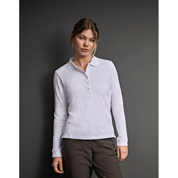 Ladies' Luxury Long Sleeve Stretch Polo Thumbnail