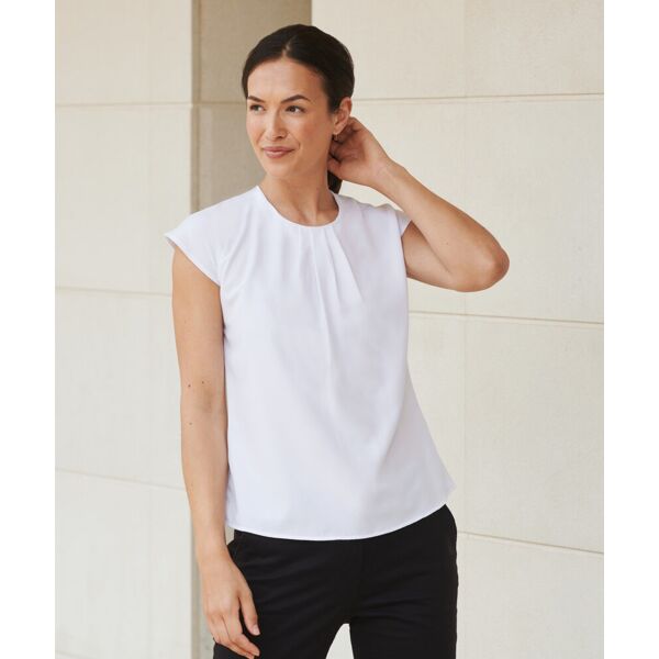 Women's pleat front short sleeve blouse Thumbnail
