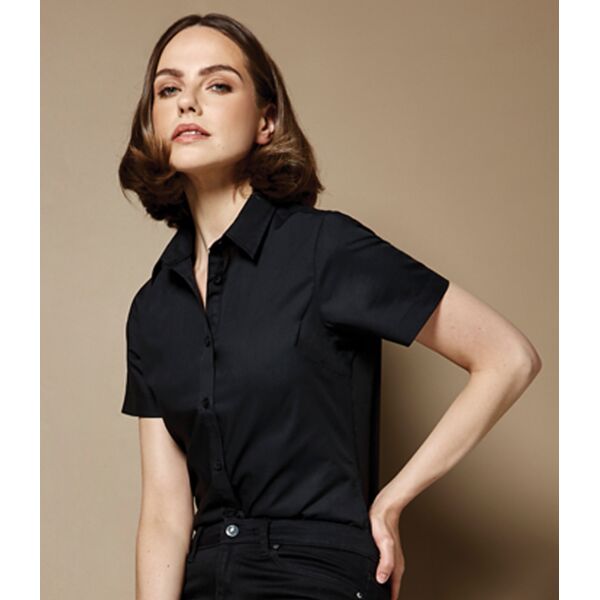 Kustom Kit Ladies Short Sleeve Tailored Poplin Shirt Thumbnail