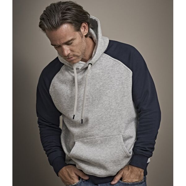 Tee Jays Two Tone Raglan Hooded Sweatshirt Thumbnail