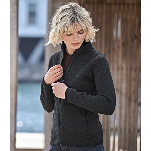 Tee Jays Ladies Knitted Outdoor Fleece Jacket Thumbnail