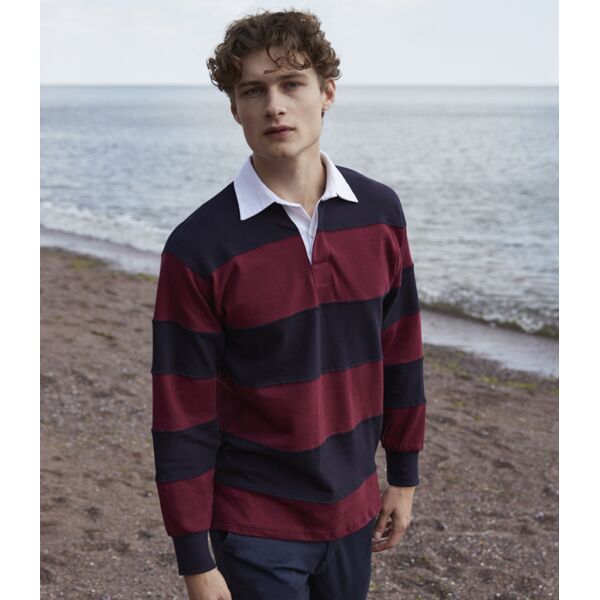 Front Row Sewn Stripe Rugby Shirt Thumbnail