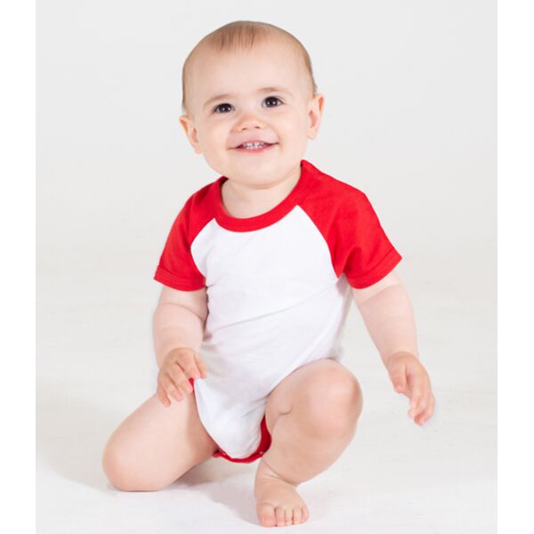 Larkwood Essential Short Sleeve Baby Baseball Bodysuit Thumbnail