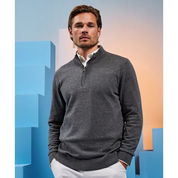 Men's cotton blend ¼ zip sweater Thumbnail