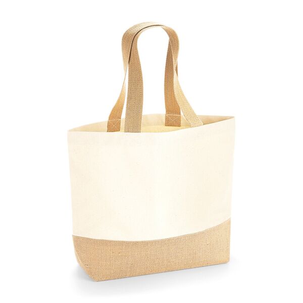 Jute base canvas tote Thumbnail