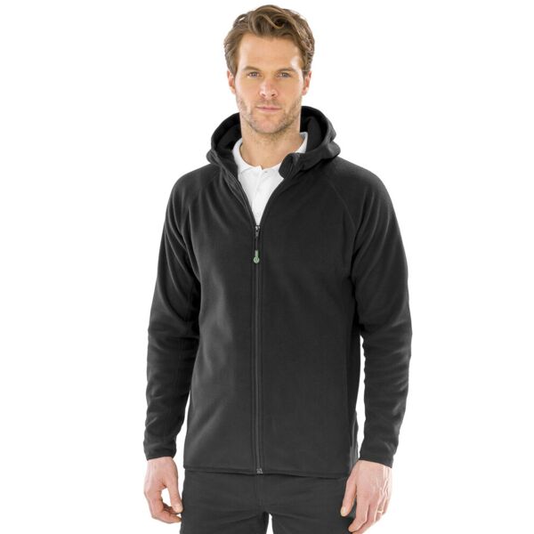 Recycled hooded microfleece jacket Thumbnail
