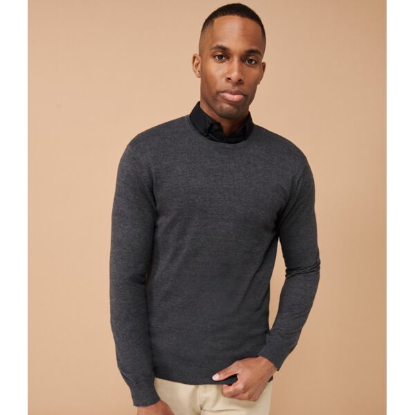 Henbury Lightweight Cotton Acrylic Crew Neck Sweater Thumbnail